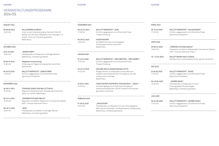Programm 2024/25
